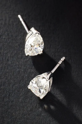 2ct Pear-Cut Diamond Post Earrings