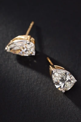 Pear-Cut 4ct Diamond Earrings