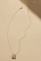 Pavé Bubble Letter Monogram Necklace