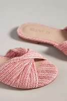 Silent D Raffia Flat Sandals