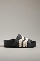 Silent D Platform Raffia Sandals