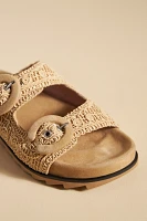 Bibi Lou Macramé Buckle Slide Sandals