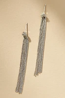 Knotted Chain Fringe Drop Earrings