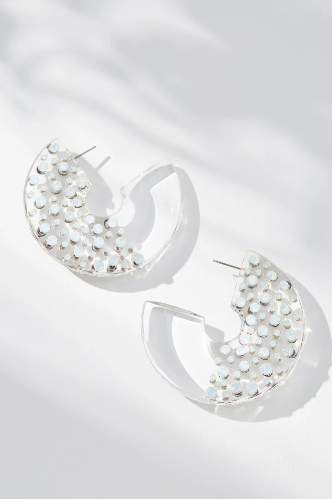 Diana Broussard Davide Crystal Hoop Earrings