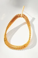 Chainmail-Wrapped Hoop Earrings