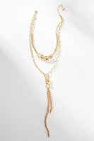 Layered Y-Neck Chain Necklace