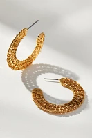 Basketweave Hoop Earrings