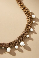 By Anthropologie Boho Pearl Chain Necklace