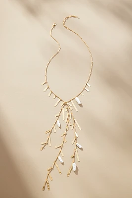 Boho Pearl Fringe Necklace