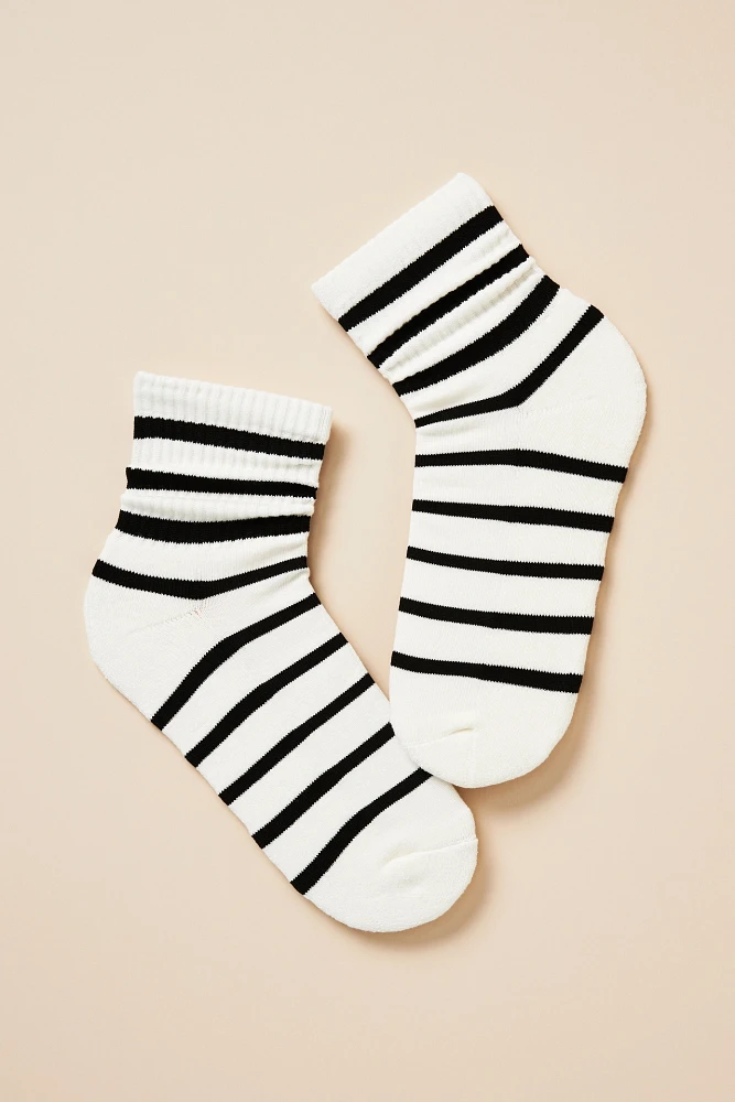 Daily Practice by Anthropologie Sporty Ribbed Striped Socks