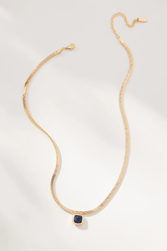 Herringbone Stone Necklace