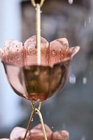 Water Lily Copper + Brass Rain Chain