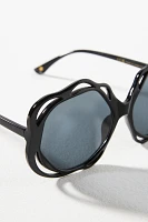 Scallop Circle Sunglasses