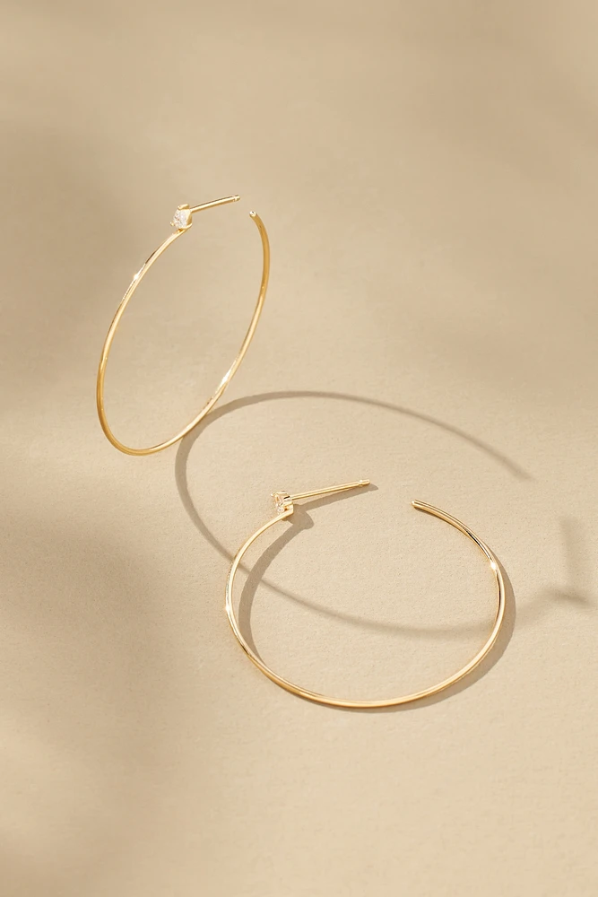 Diamond Hoop Earrings