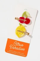 Citrus Paradise Crease-Free Hair Clips, Set of 2