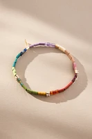 Colorful Beaded Chicklet Bracelet