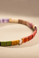 Colorful Beaded Chicklet Bracelet