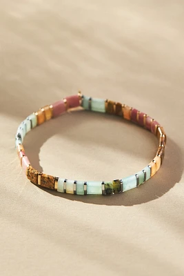 Colorful Beaded Chicklet Bracelet