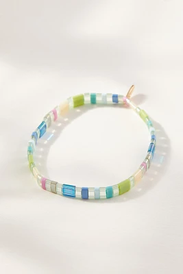 Colorful Beaded Chicklet Bracelet