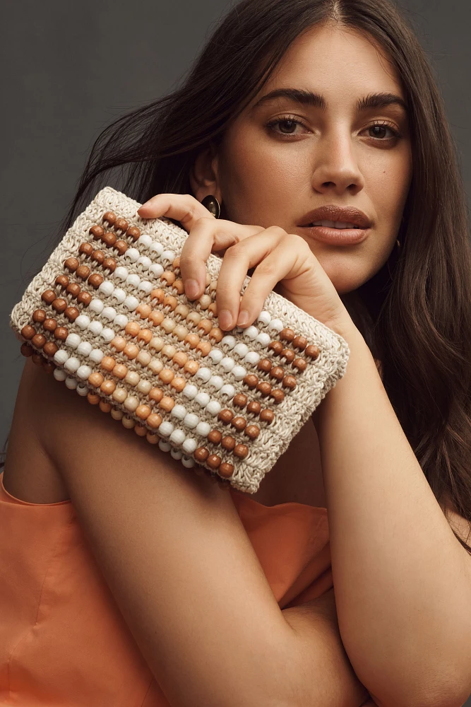 Beaded Foldover Clutch