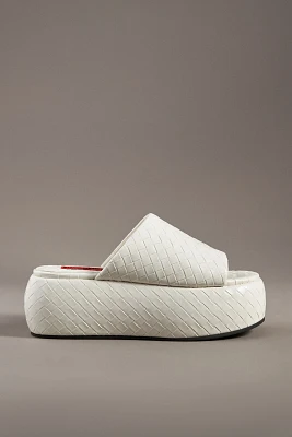 SIMONMILLER Cloudy Woven Platform Slide Sandals