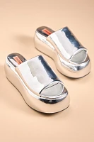 Simon Miller Cloudy Metallic Platform Slide Sandals