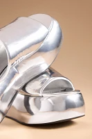 Simon Miller Cloudy Metallic Platform Slide Sandals