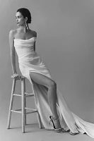 Besa Riley Strapless Draped Wedding Gown