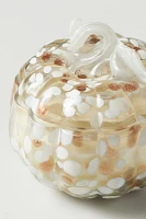 Cheena White Birch & Pumpkin Glass Pumpkin Candle