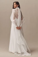 Watters Indy Sheer Slip Two-Piece Wedding Gown