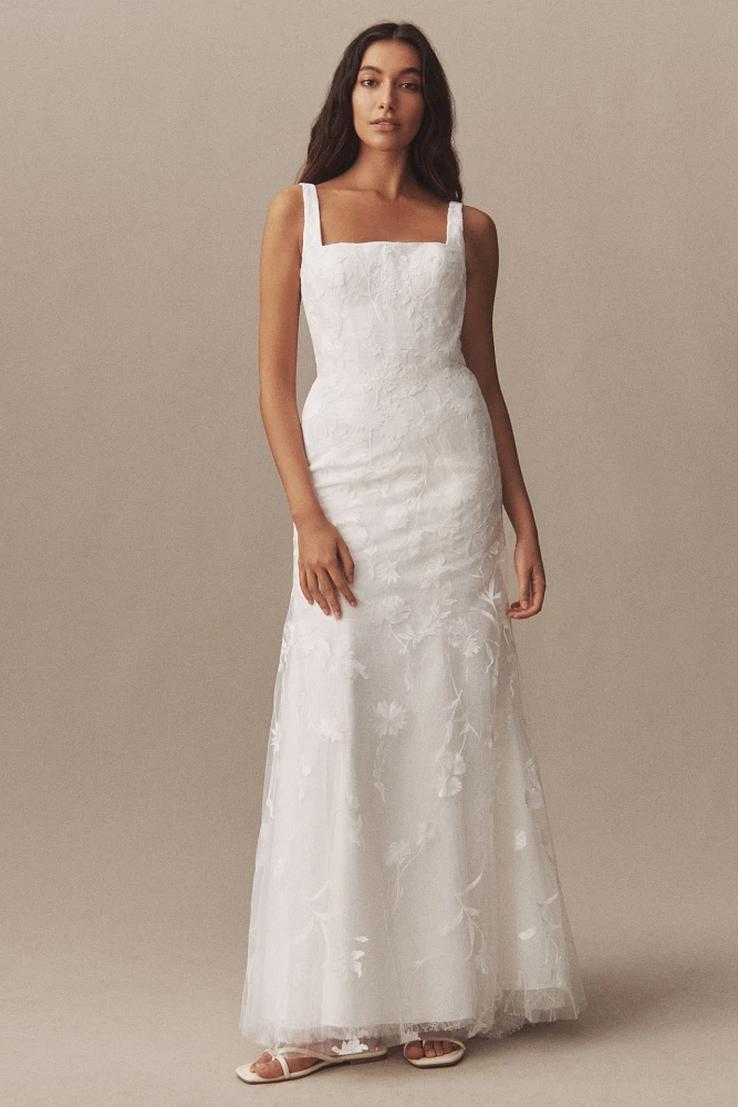 Wtoo by Watters Henrietta Sleeveless Square-Neck Wedding Gown