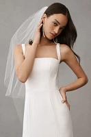 Jenny by Yoo Hayden Sleeveless Column Crepe Wedding Gown