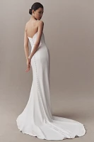 Jenny by Yoo Hilaire Off-The-Shoulder Fit & Flare Wedding Gown