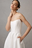 Jenny by Yoo Cassie Off-The-Shoulder A-Line Taffeta Wedding Gown