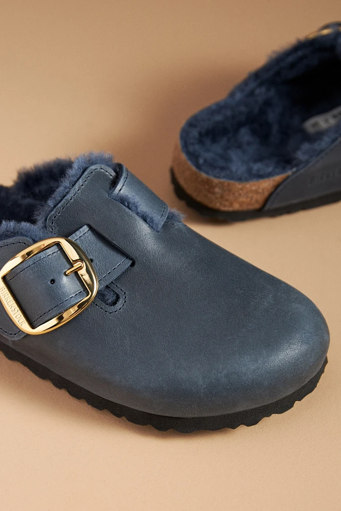 Birkenstock Boston Big Buckle Shearling Clogs