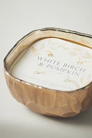 Pebble White Birch & Pumpkin Glass Candle