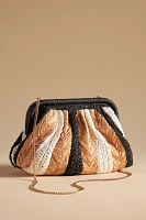 The Frankie Clutch: Striped Raffia Edition