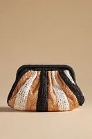 The Frankie Clutch: Striped Raffia Edition