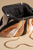 The Frankie Clutch: Striped Raffia Edition