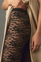 By Anthropologie Lace Stirrup Tights