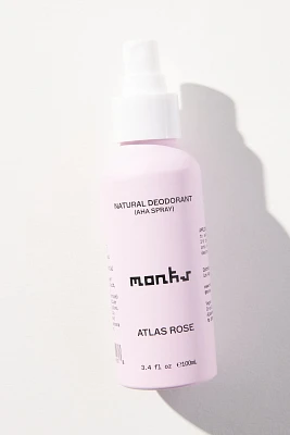 Monks Atlas Rose Natural Deodorant Spray