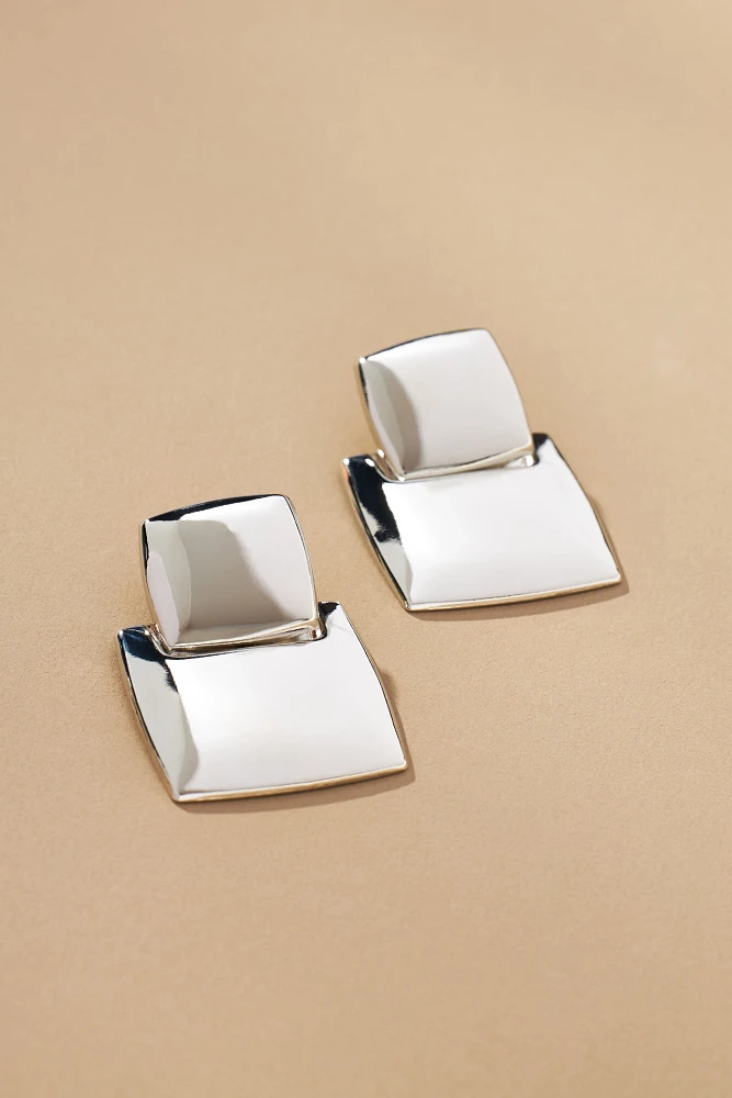 Double Square Drop Earrings