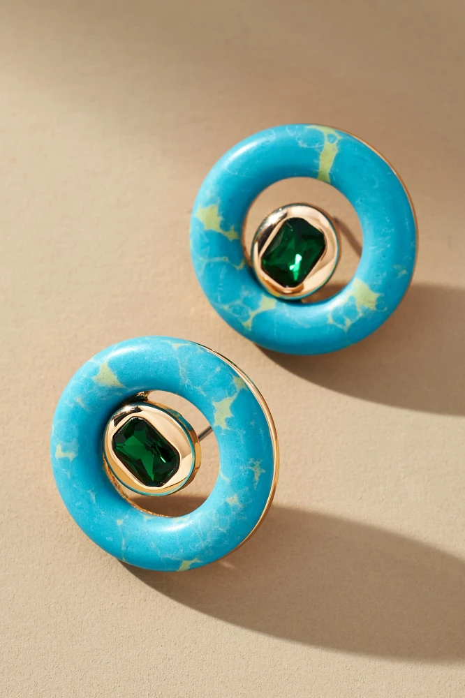 Preppy Circle Post Earrings