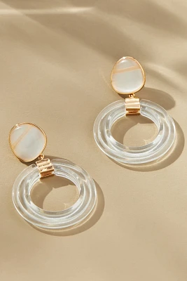 Lucite Ring Drop Earrings