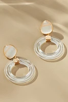 Lucite Ring Drop Earrings