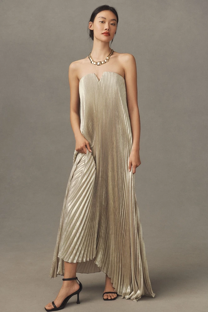 L'IDÉE Black Tie Strapless Maxi Gown