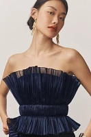 L'IDÉE Masquerade Strapless Satin Midi Gown