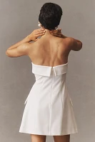 BHLDN Strapless Tuxedo Mini Dress