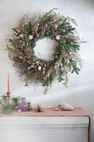 Fresh Noble Fir + Amaranth Wreath