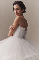 Morphine Fashion Lola Strapless Tulle Tiered High-Low Wedding Gown